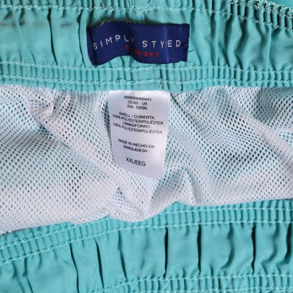 💚Simply Styled Swim Trunks XXL EEG Light Blue Aqua - Picture 4 of 6